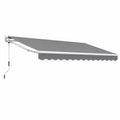 Auvent rétractable en aluminium et polyester Gris 300x250 cm