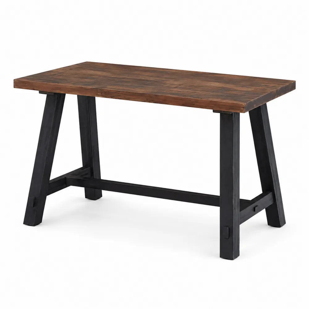 Bureau rectangulaire en bois et métal 120x60x75 cm